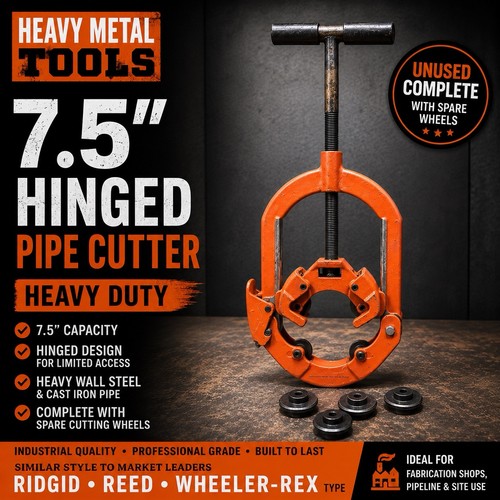 Hinged pipe cutter - 7.5”,